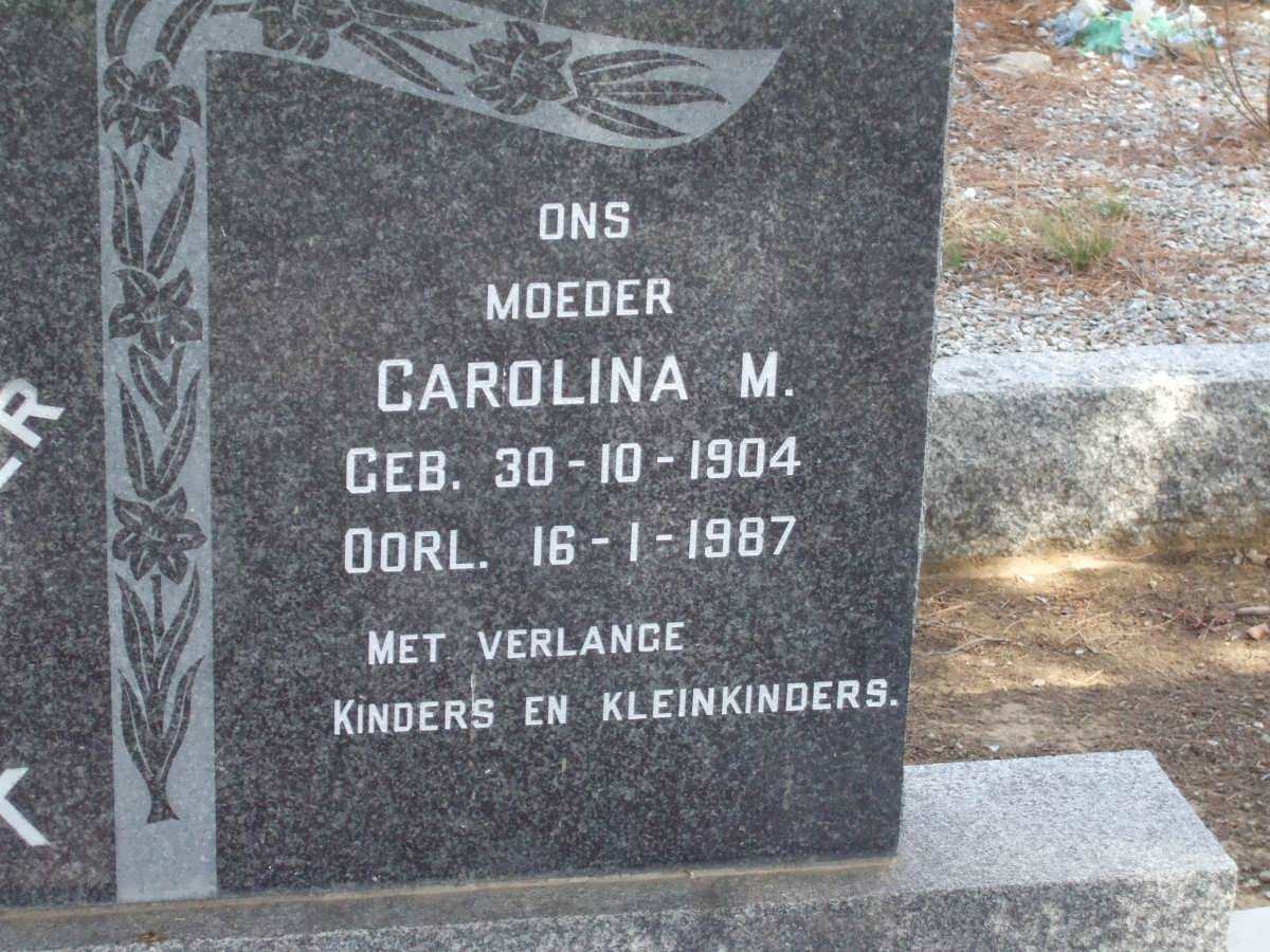 WYK Hendrik W.J., van 1898-1967 &amp; Carolina M. 1904-1987