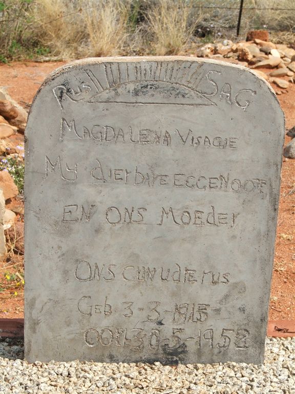 VISAGIE Magdalena 1915-1952