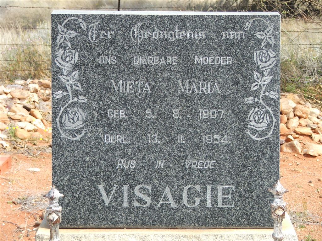 VISAGIE Mieta Maria 1907-1954