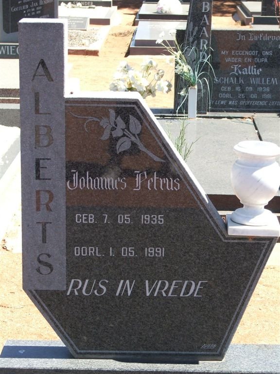 ALBERTS Johannes Petrus 1935-1991