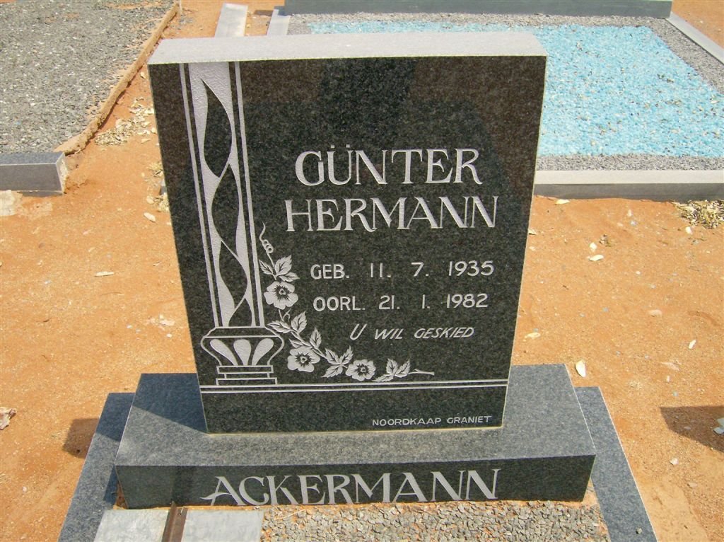 ACKERMAN Günter Hermann 1935-1982