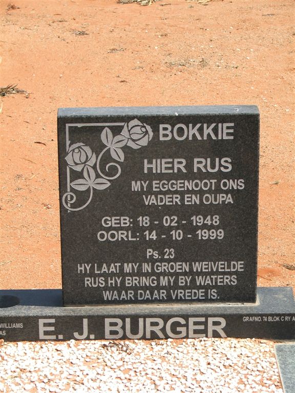 BURGER E.J. 1948-1999