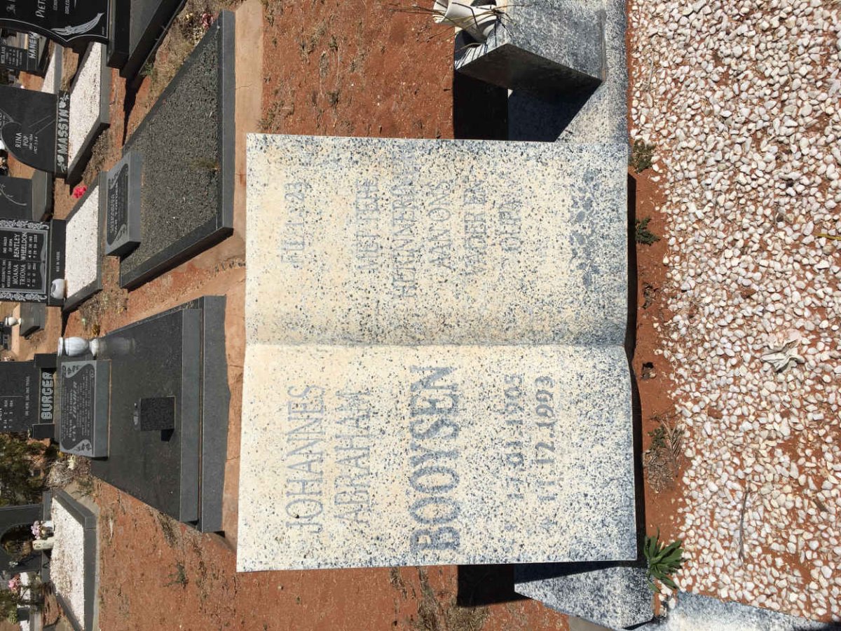 BOOYSEN Johannes Abraham 1905-1993