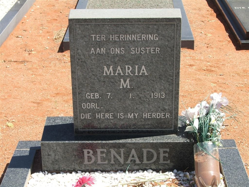 BENADE Maria M. 1913-