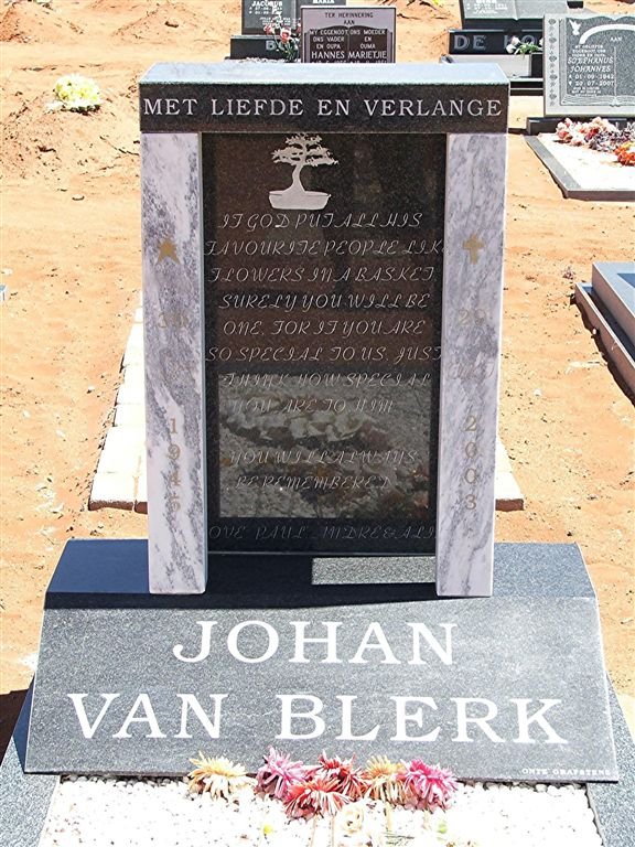 BLERK Johan, van 1945-2003