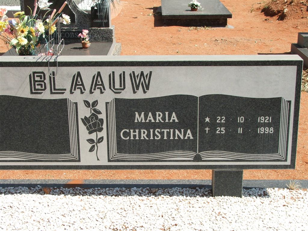 BLAAUW Maria Christina 1921-1998