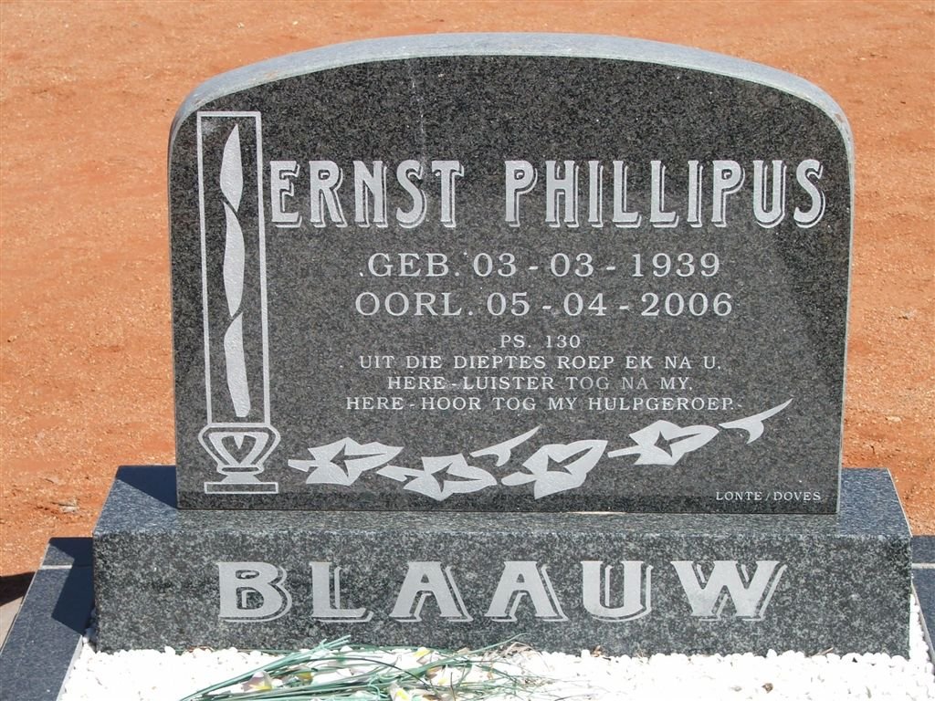 BLAAUW Ernst Phillipus 1939-2006