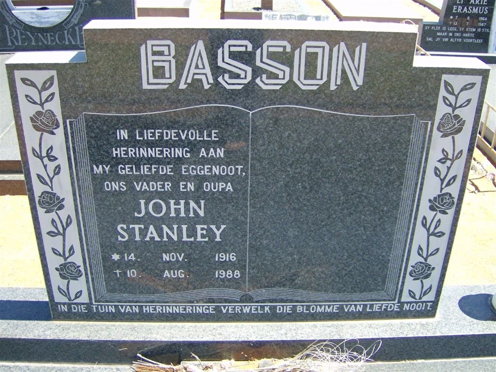 BASSON John Stanley 1916-1988
