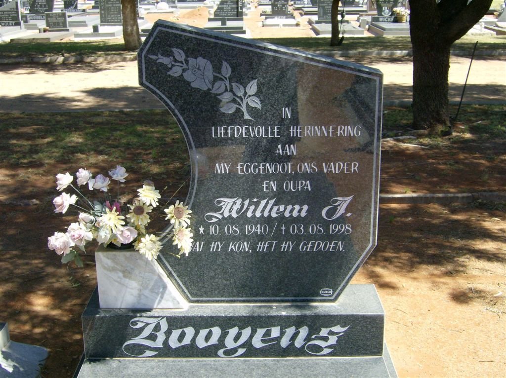 BOOYENS Willem J. 1940-1998