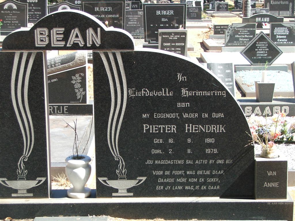 BEAN Pieter Hendrik 1910-1979