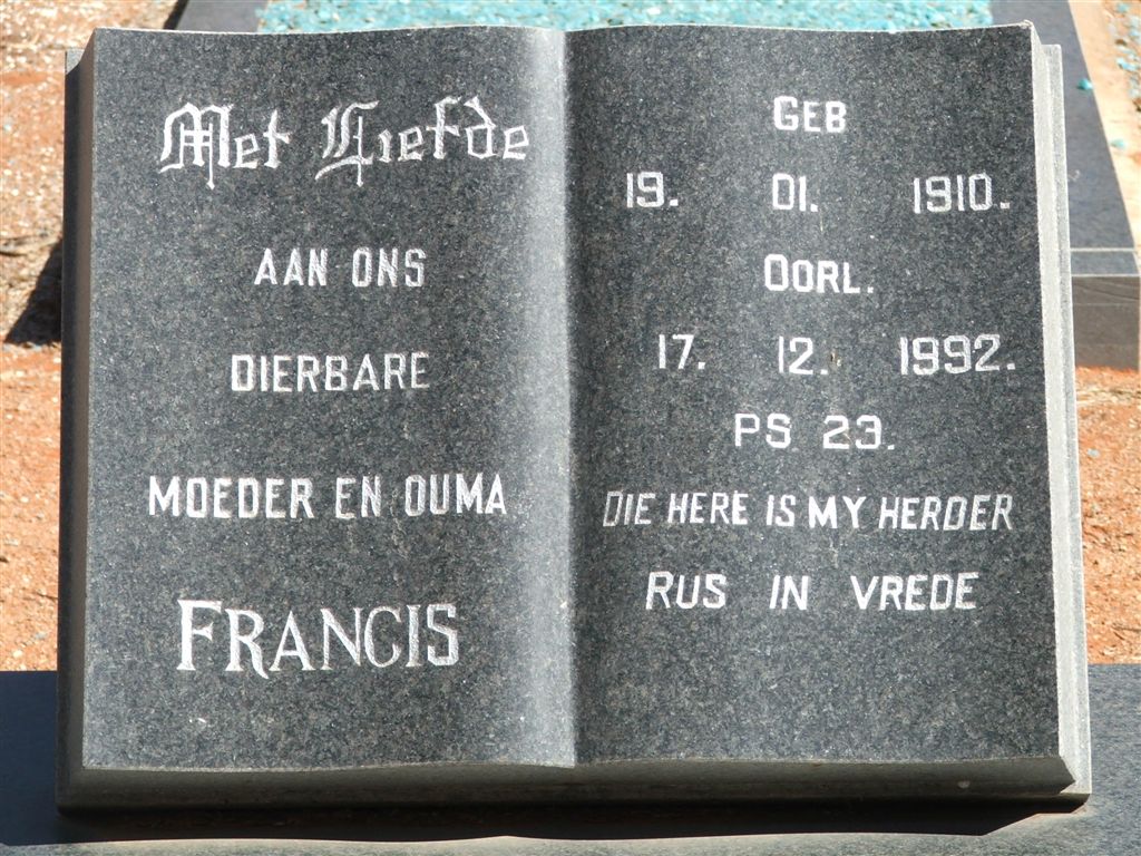 BAARD Francis 1910-1992
