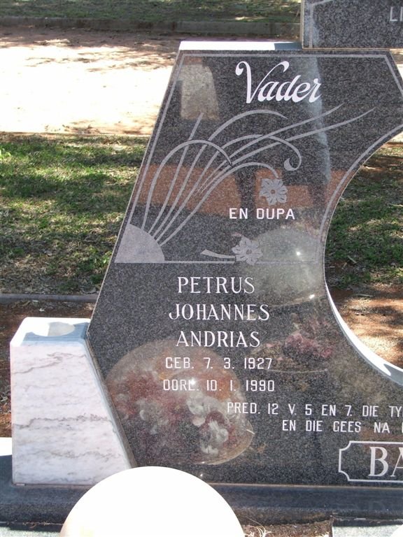 BARNARD Petrus Johannes Andrias 1927-1990