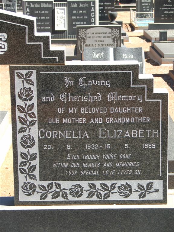 BARNES Cornelia Elizabeth 1932-1989