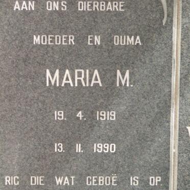 BLAAUW Maria M. 1919-1990