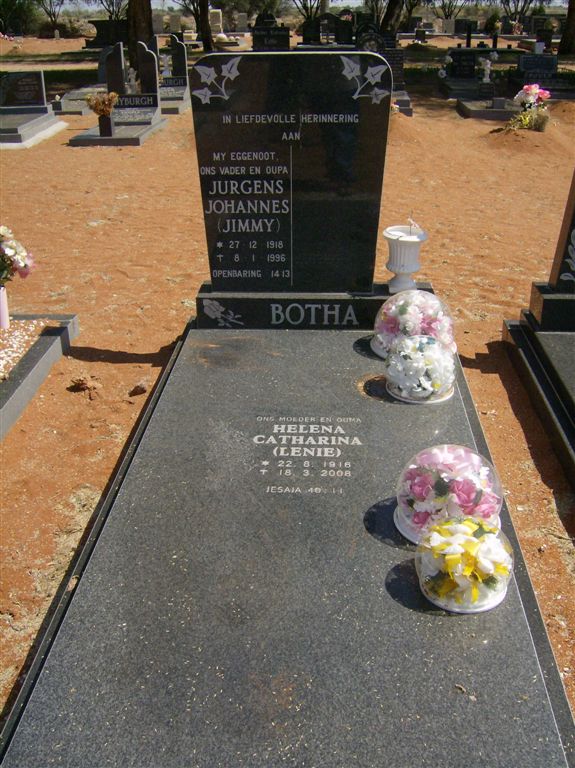 BOTHA Jurgens Johannes 1918-1996 &amp; Helena Catharina 1916-2008