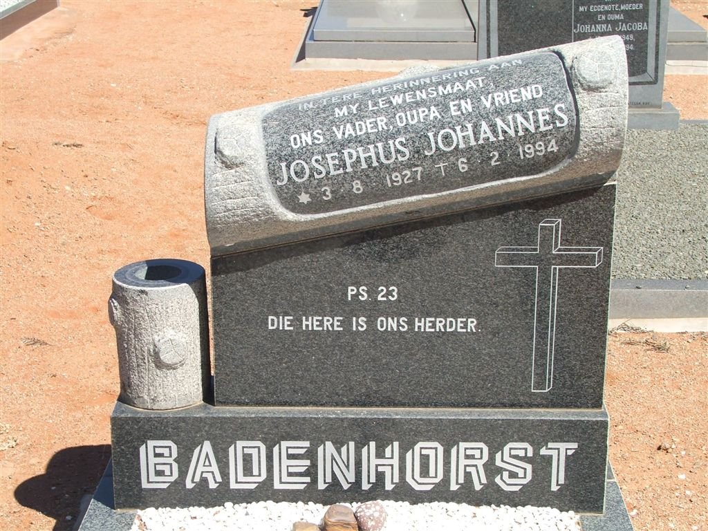 BADENHORST Josephus Johannes 1927-1994