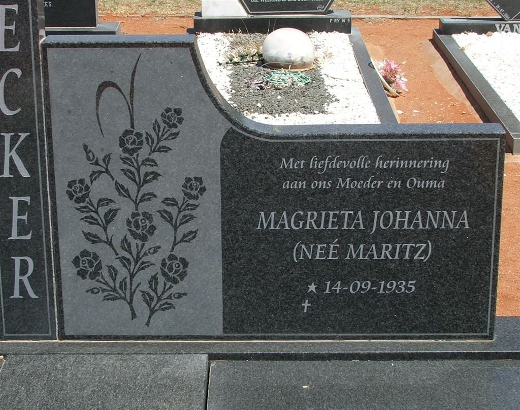 BECKER Magrieta Johanna nee MARITZ 1935-