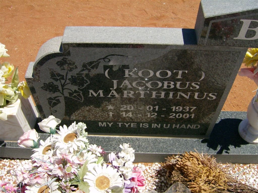 BECKER Jacobus Marthinus 1937-2001