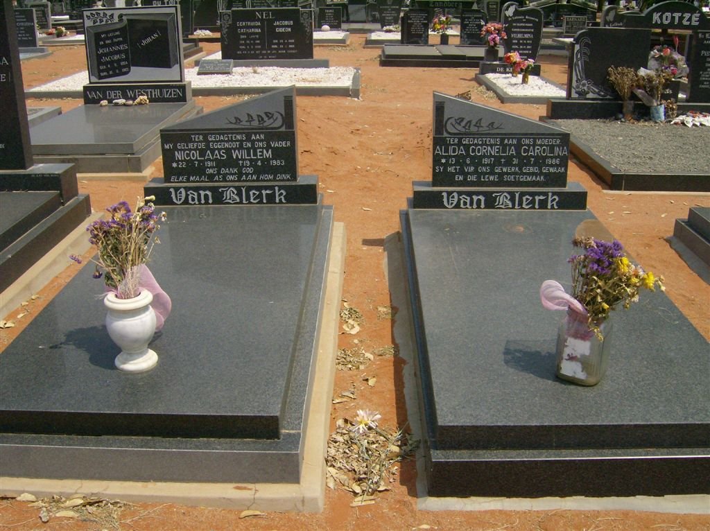 BLERK Nicolaas Willem, van 1911-1983 &amp; Alida Cornelia Carolina 1917-1986