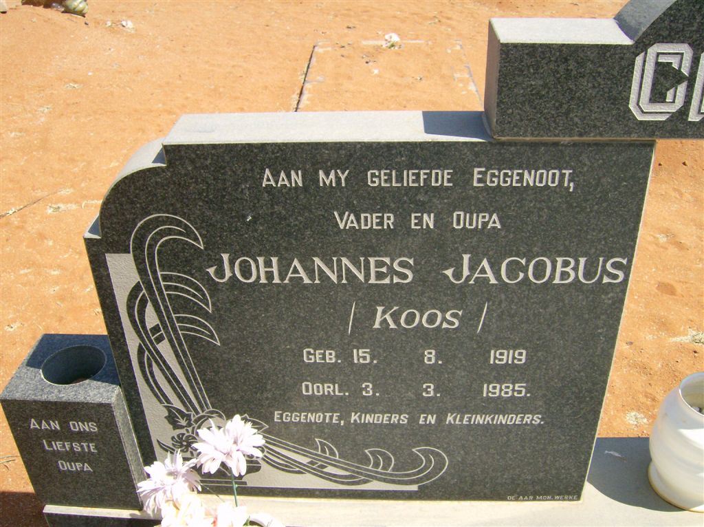CILLIERS Johannes Jacobus 1919-1985