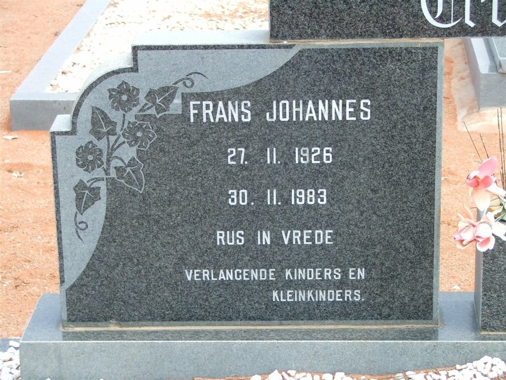 CRAFFORD Frans Johannes 1926-1983