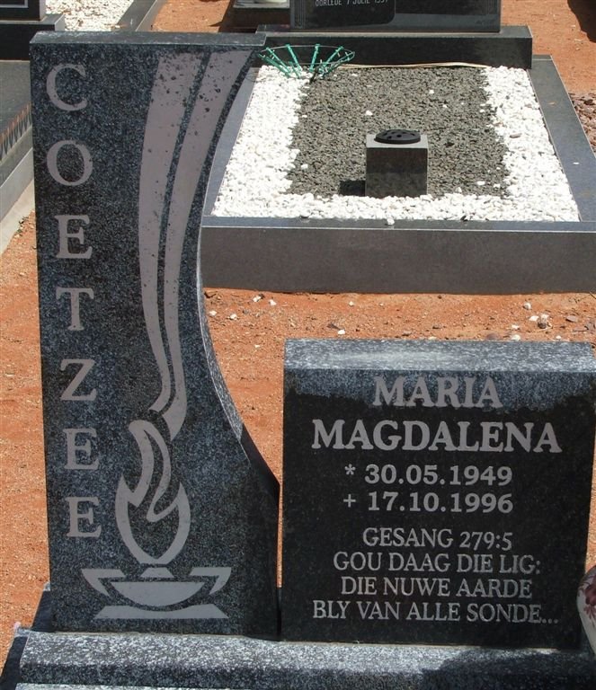 COETZEE Maria Magdalena 1949-1996