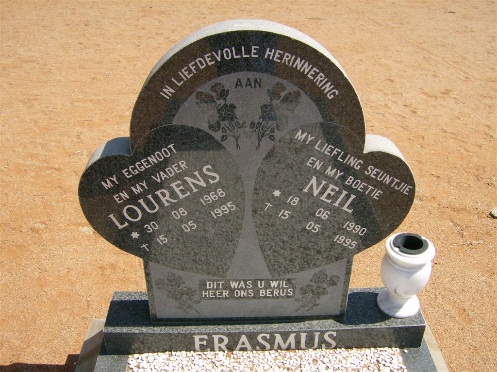 ERASMUS Lourens 1968-1995 :: ERASMUS Neil 1990-1995