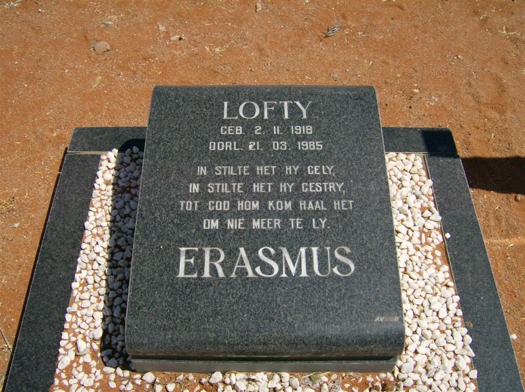 ERASMUS Lofty 1918-1985