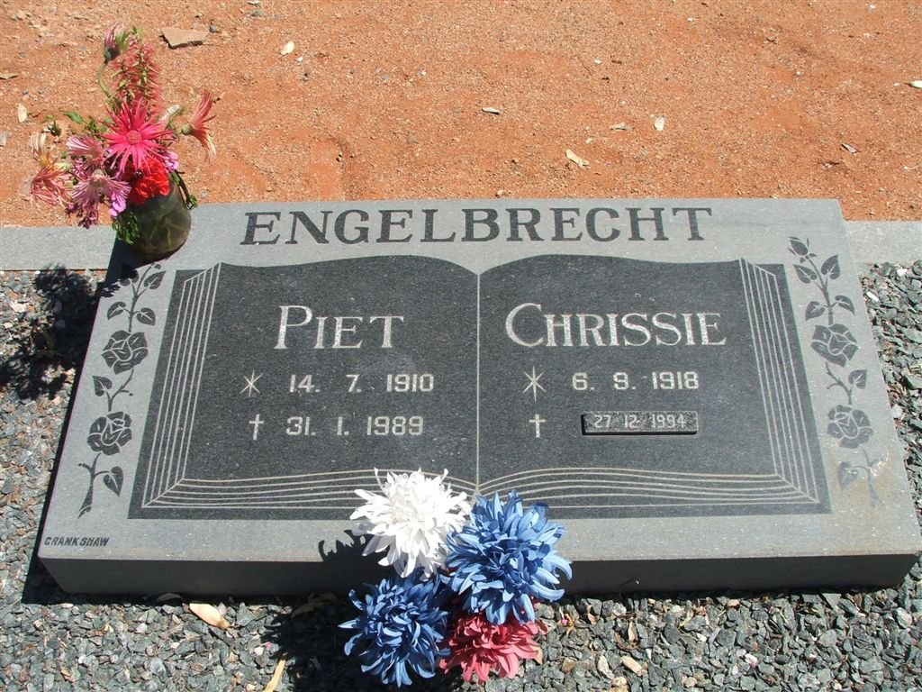 ENGELBRECHT Piet 1910-1989 &amp; Chrissie 1918-1994