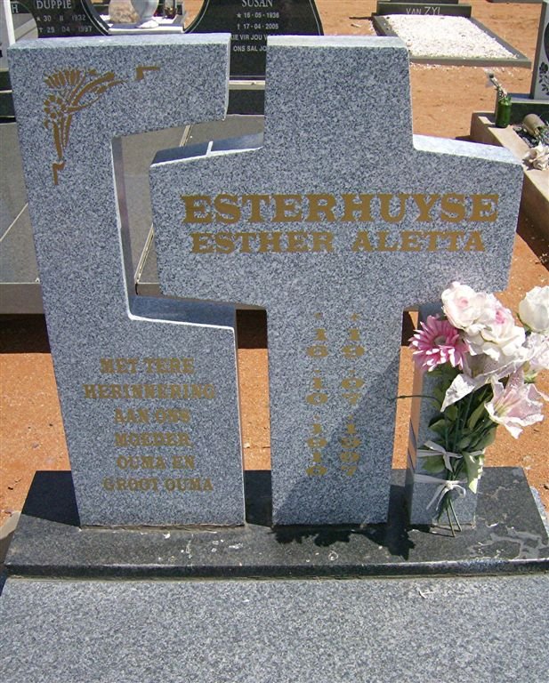 ESTERHUYSE Esther Aletta 1910-1997