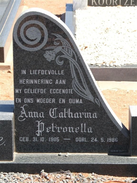 ENGELBRECHT Anna Catharina Petronella 1905-1986