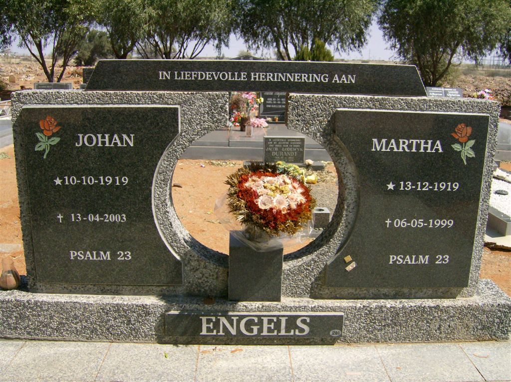 ENGELS Johan 1919-2003 &amp; Martha 1919-1999