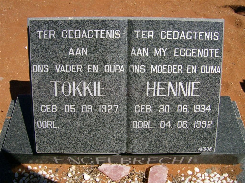 ENGELBRECHT Hennie 1934-1992 &amp; Tokkie 1927