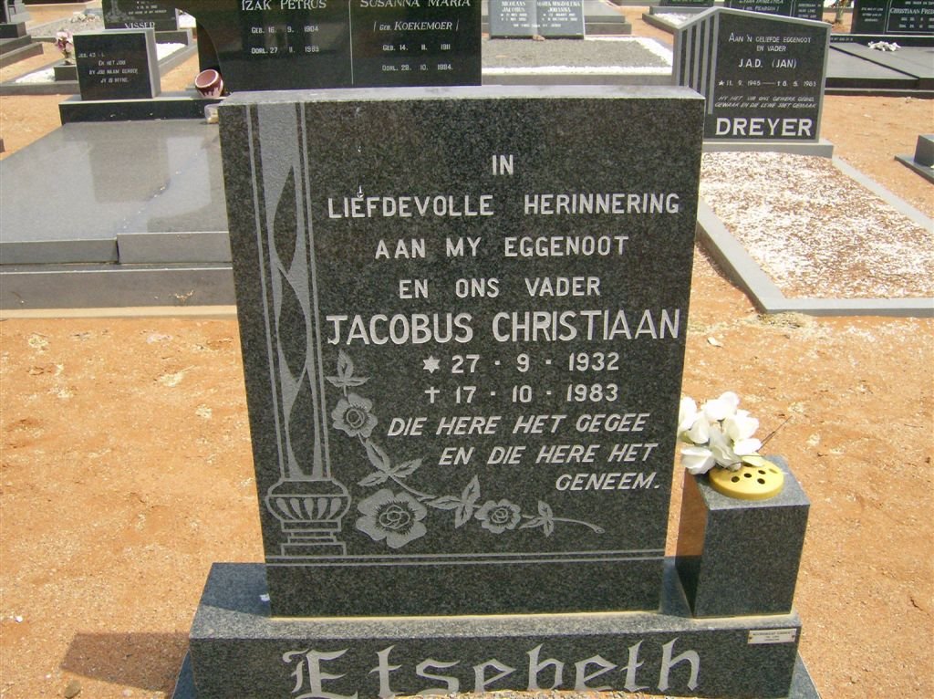 ETSEBETH Jacobus Christiaan 1932-1983