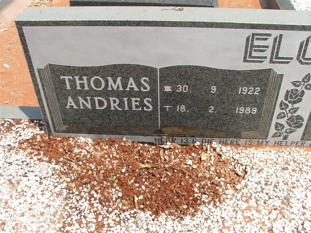 ELOFF Thomas Andries 1922-1989
