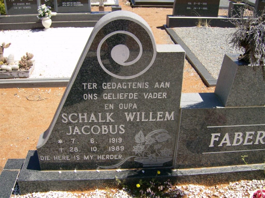 FABER Schalk Willem Jacobus 1919-1989