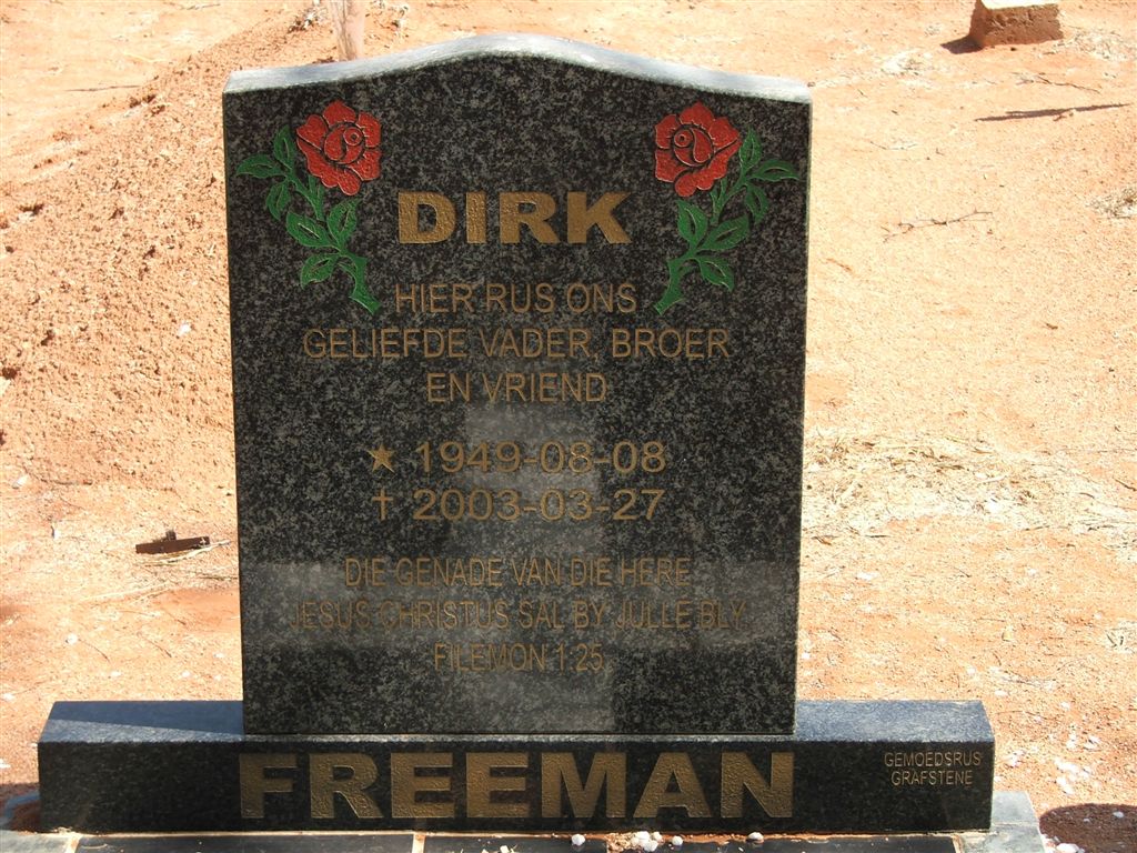 FREEMAN Dirk 1949-2003