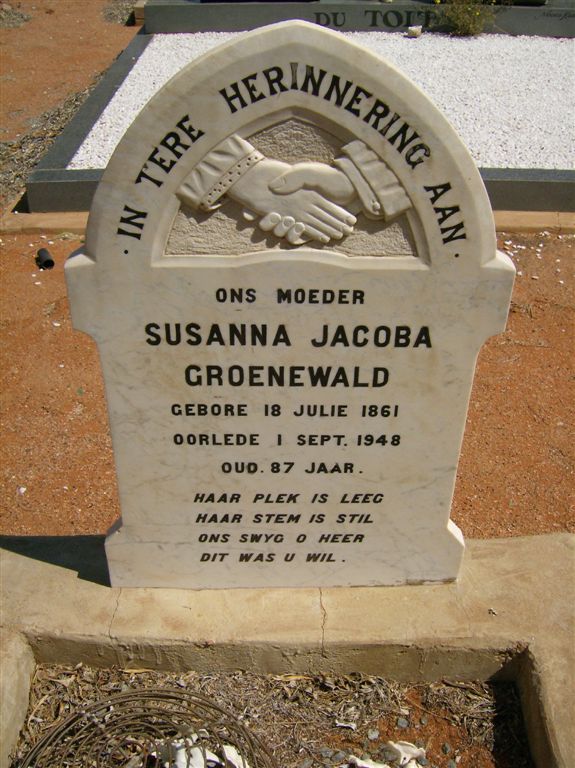 GROENEWALD Susanna Jacoba 1861-1948