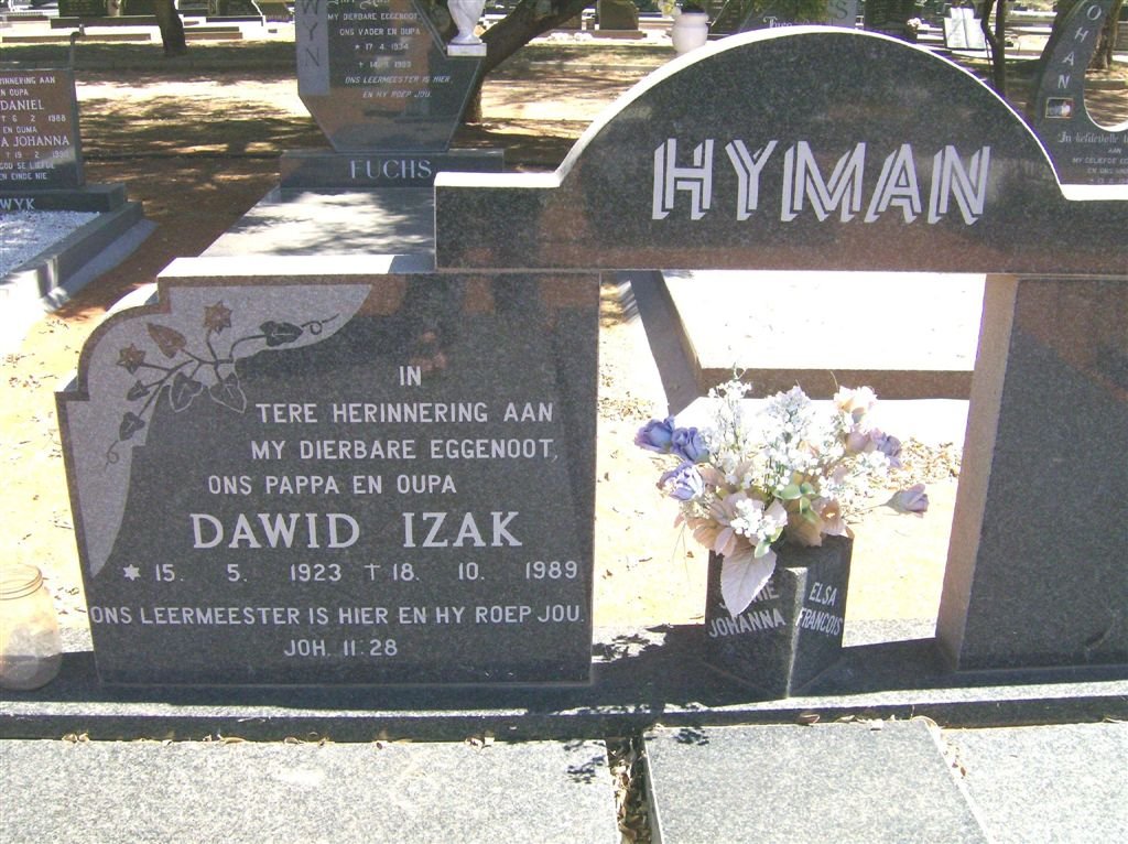 HYMAN Dawid Izak 1923-1989