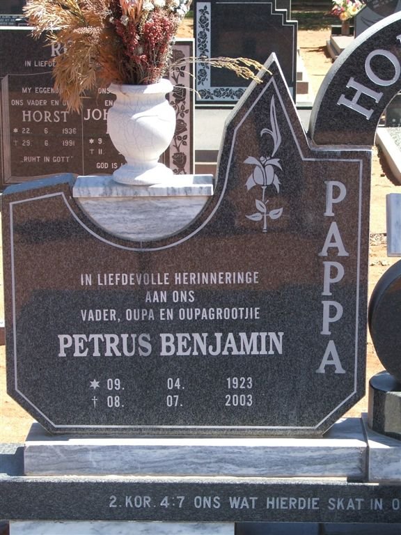 HOEPFNER Petrus Benjamin 1923-2003