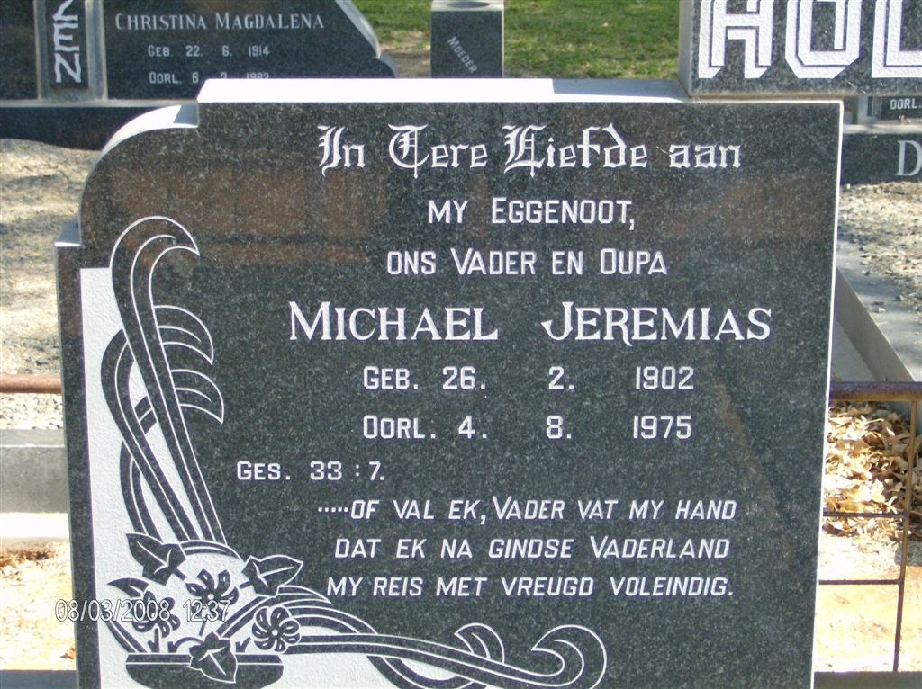 HOLLENBACH Michael Jeremias 1902-1975