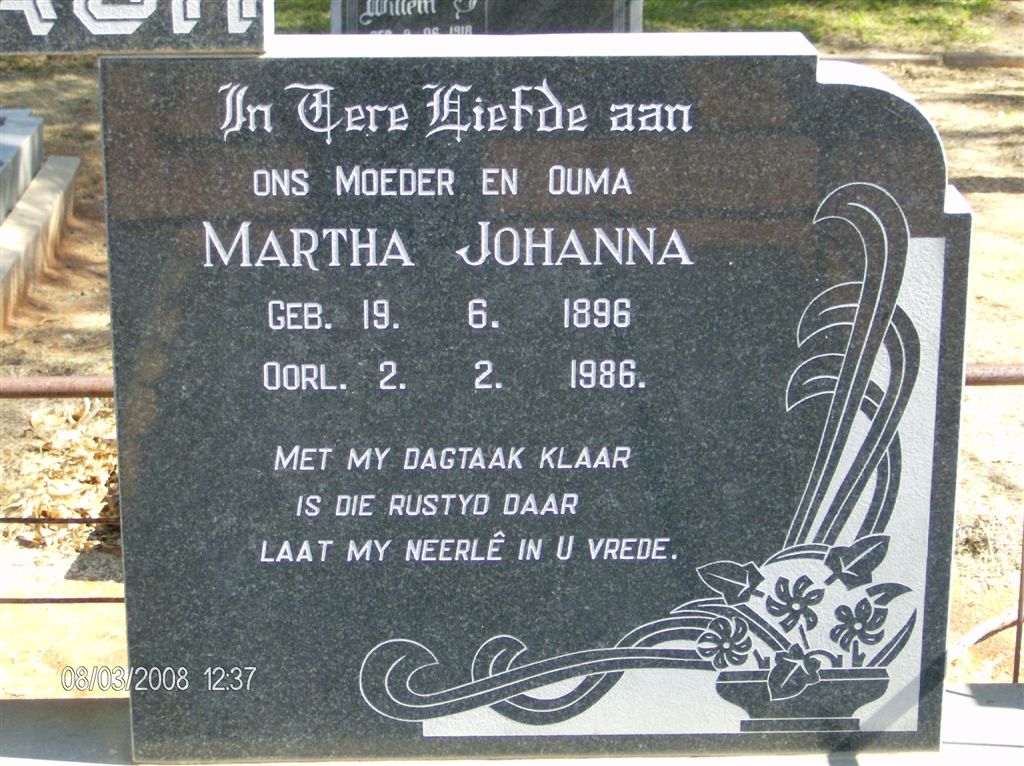 HOLLENBACH Martha Johanna 1896-1986