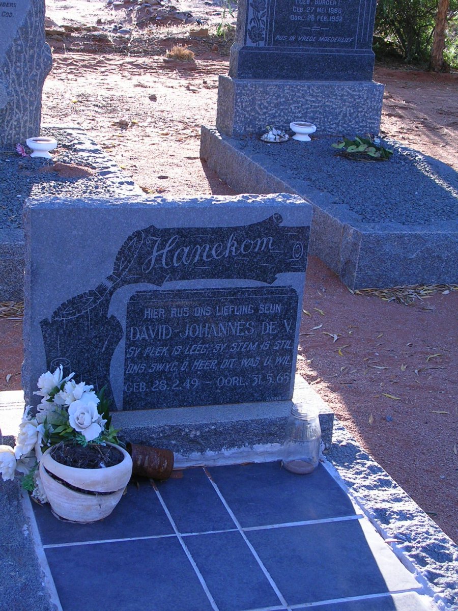 HANEKOM David Johannes DE V. 1949-1965