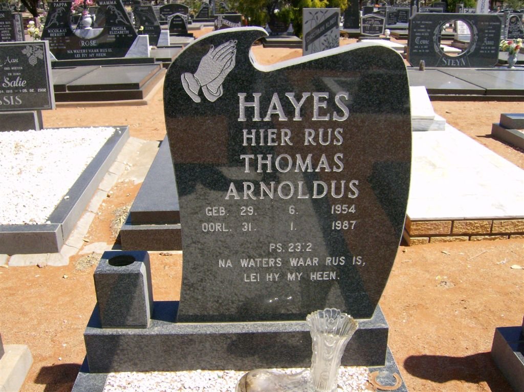 HAYES Thomas Arnoldus 1954-1987