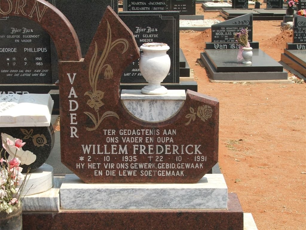 HORN Willem Frederick 1935-1991