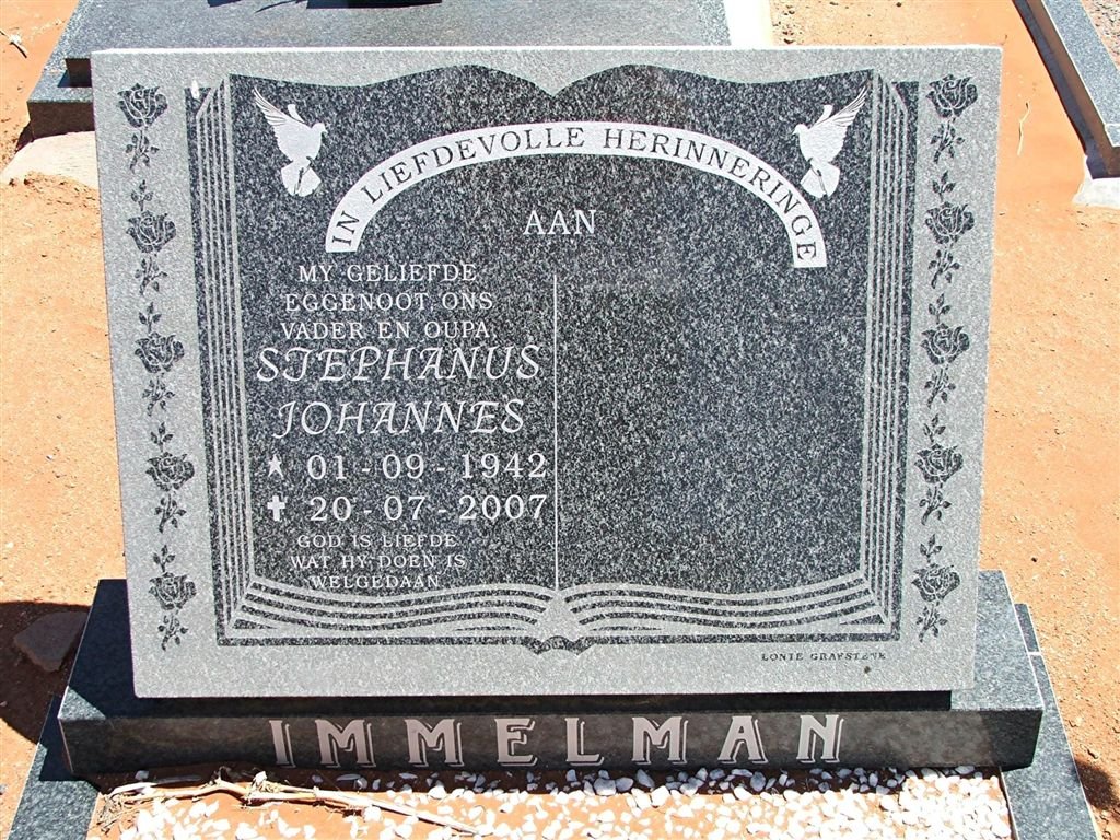 IMMELMAN Stephanus Johannes 1942-2007