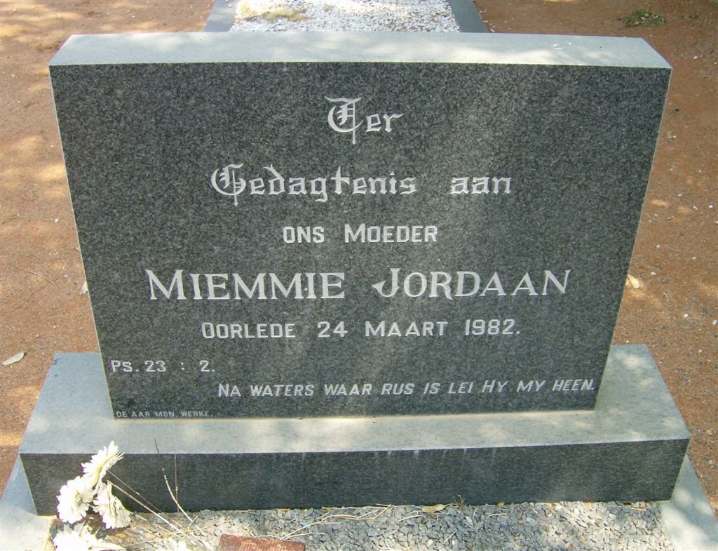 JORDAAN Miemmie  -1982