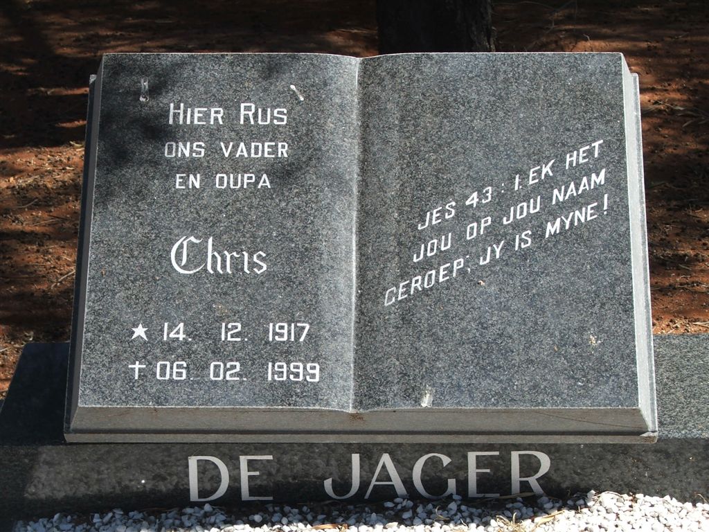 JAGER Chris, de 1917-1999
