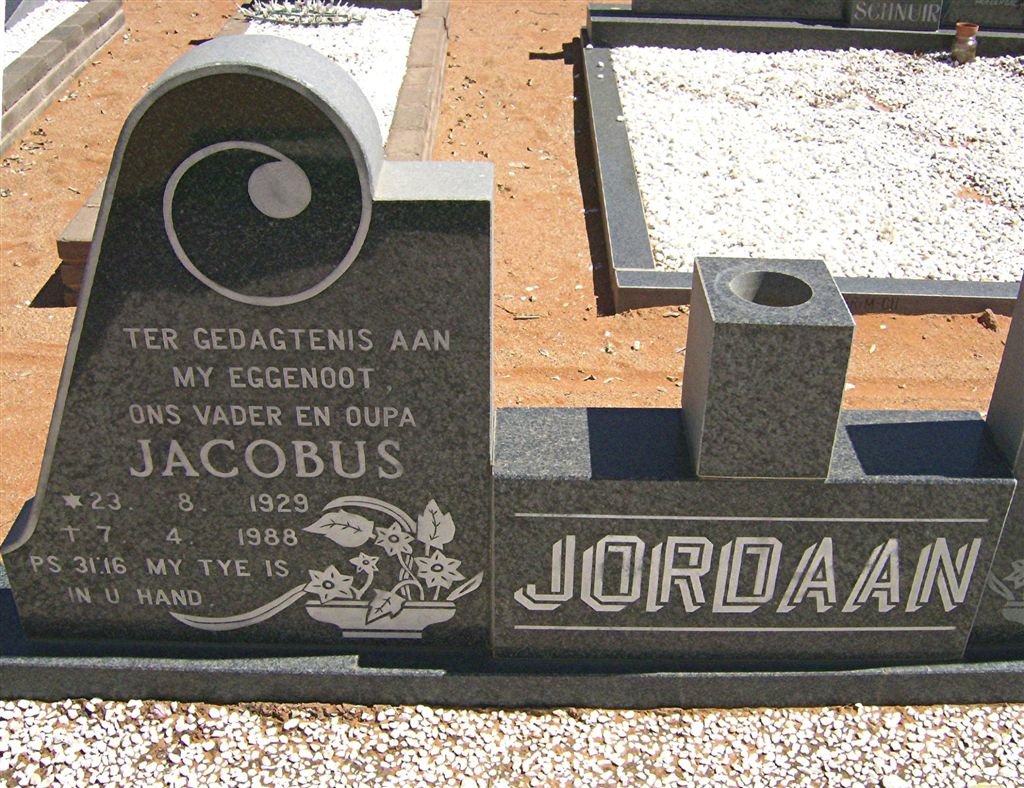 JORDAAN Jacobus 1929-1988