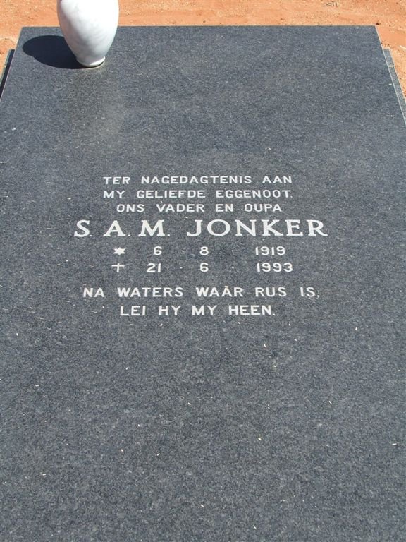 JONKER S.A.M. 1919-1993